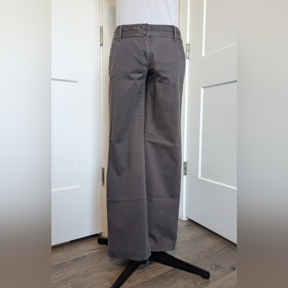 Ann Taylor Loft Womens Pants Size 2 Trouser Chinos Dark Brown Neutral Soft EUC - Picture 1 of 6